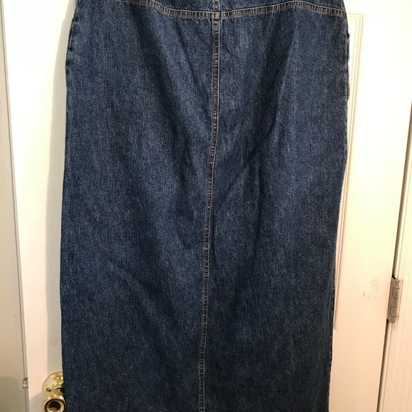 CAROLINA BLUE LONG SKIRT SZ 14 WAIST 34 X 35'' LONG FRONT SPLIT 14 1/2'' - Picture 4 of 5